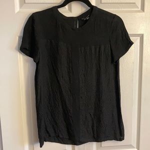 Theory Black Silk Top